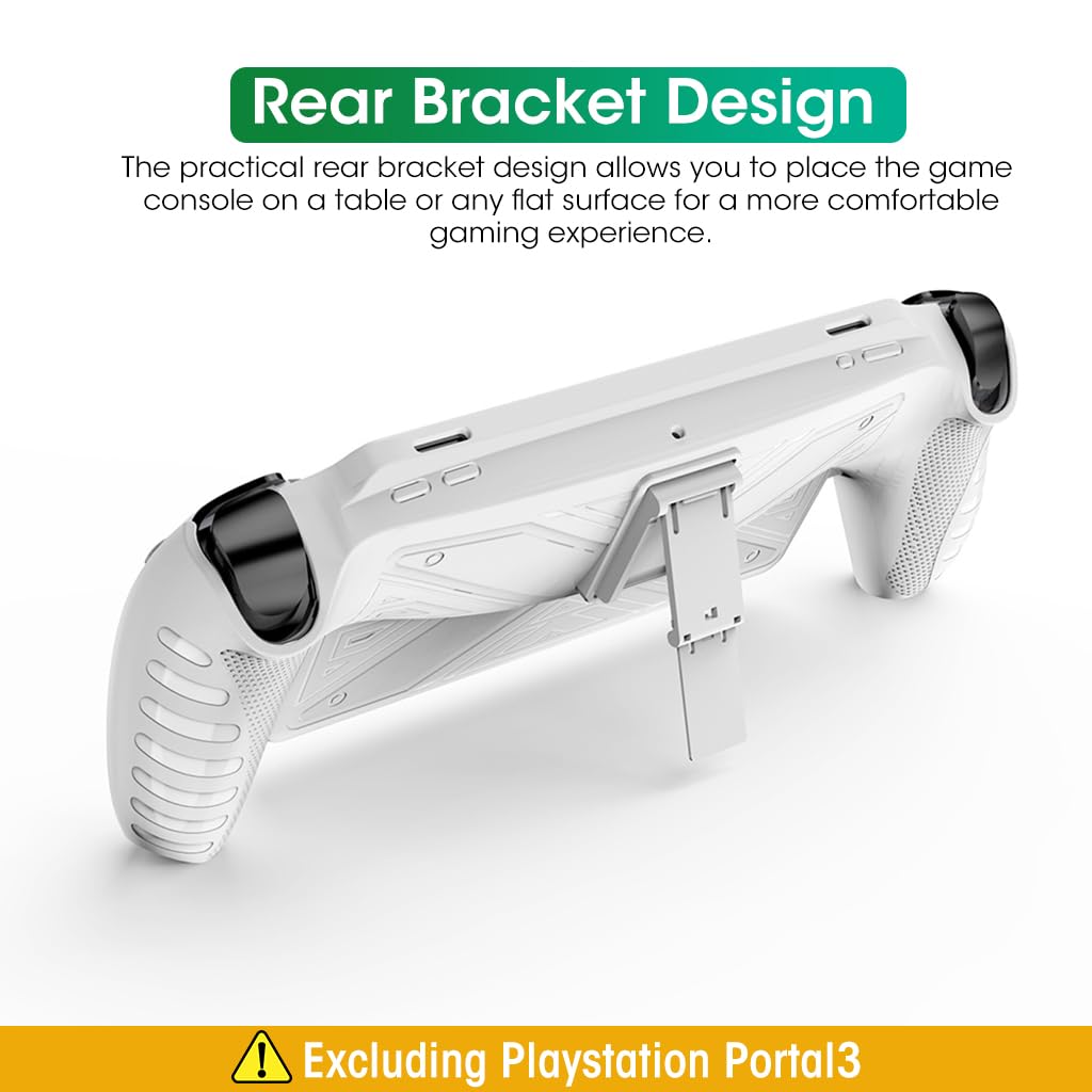 ZORBES Protective Case Cover for Playstation Portal Game, TPU Protective Skin Cover for Playstation Game Console with Kickstand, Anti-Scratch Protective Cover for Playstation Portal Game Machine Protector ZORBES Protective Case Cover for Playstation Portal Game, TPU Protective Skin Cover for Playstation Game Console with Kickstand, Anti-Scratch Protective Cover for Playstation Portal Game Machine Protector